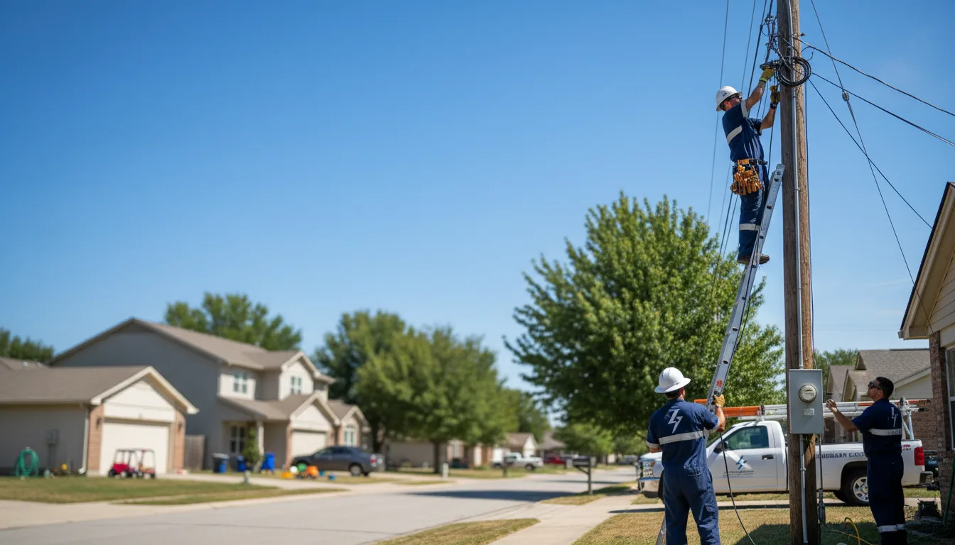 Residential electrician providing installation services in Mechanicsburg, OH